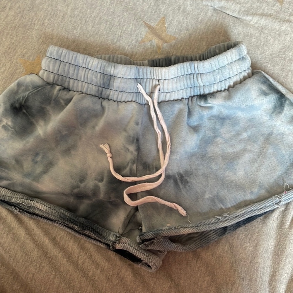 tye-die sweat shorts